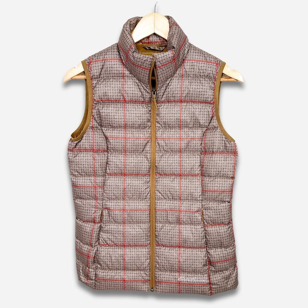 Eddie Bauer eb650 plaid down puffer vest size XS